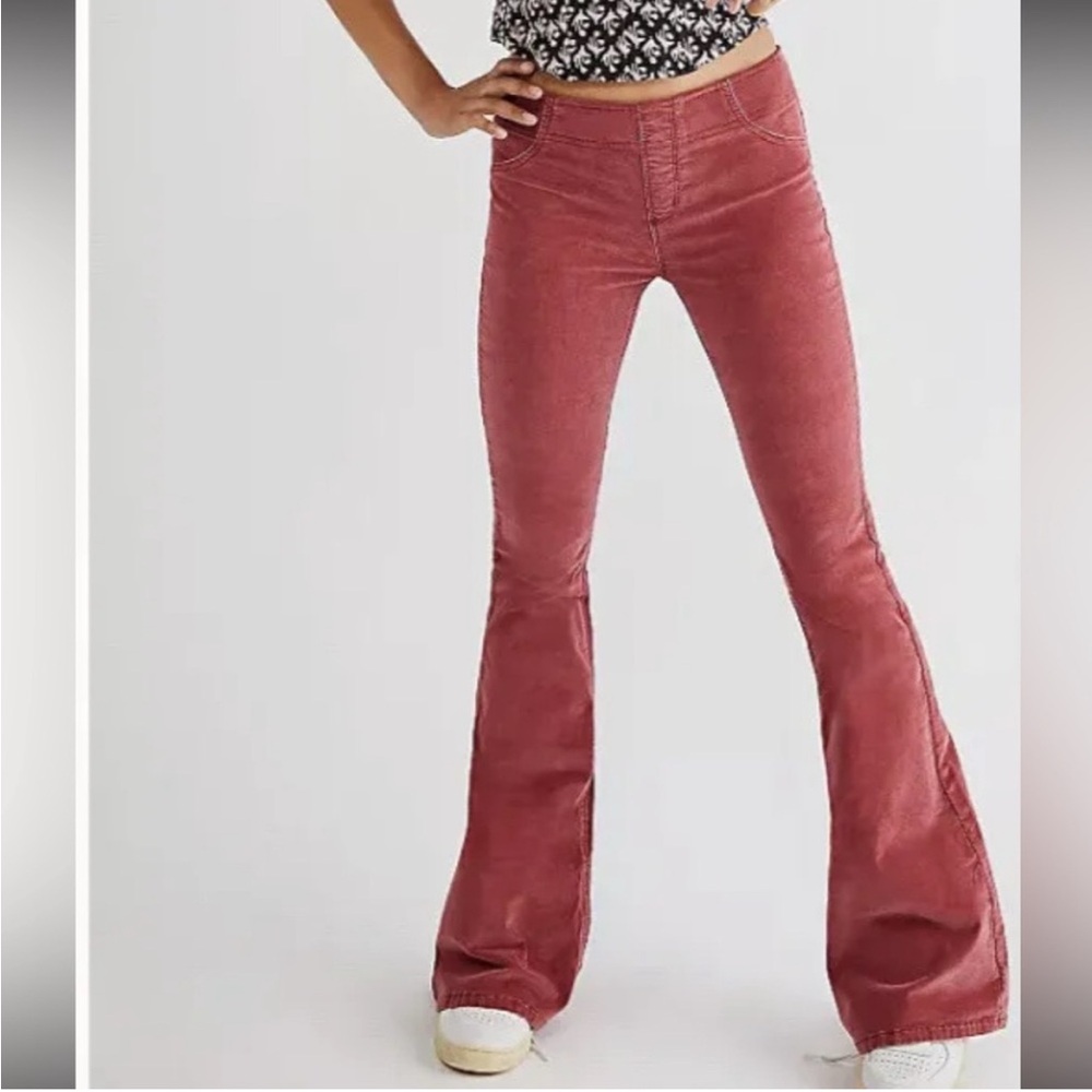 Free People Stretchy Flared Corduroy Pants